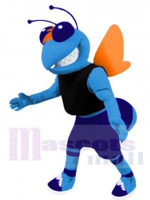 Funny Hornet Mascot Costume Animal in Black Vest