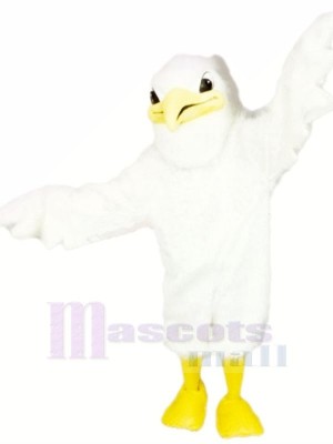 Cute White Stork Mascot Costumes Cartoon