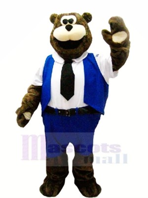 Worker Bear Mascot Costumes Cartoon	