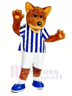 Lovely College Brown Wolf Mascot Costumes Cartoon
