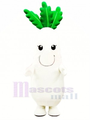 White Radish Vegetable Mascot Costume Cartoon