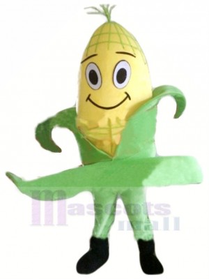 Smiling Corn Mascot Costume Cartoon
