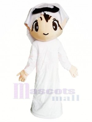 Cute Arab Boy Mascot Costume Cartoon