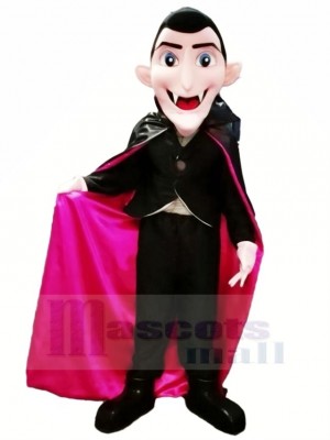Dracula Vampire with Blue Eyes Mascot Costume Cartoon