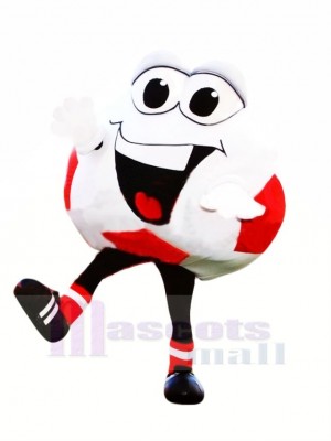 Happy Football Mascot Costume Cartoon	