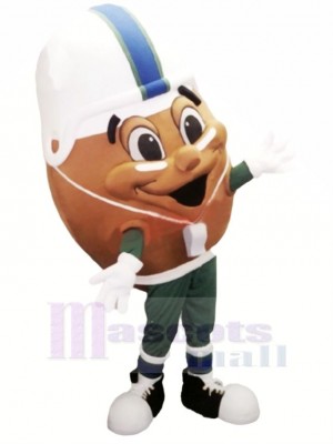 Brown American Football Mascot Costume Cartoon	