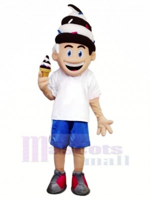 Cute Ice Creamy Boy Mascot Costume Cartoon