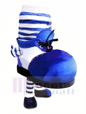 Blue Shoe Mascot Costume Cartoon