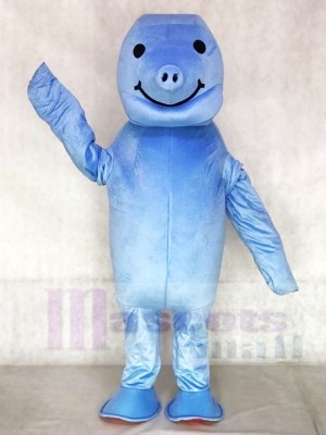 Cute Zoo Blue Manatee Mascot Costumes Animal