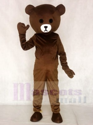 Brown Bear Mascot Costumes Line Town Friends Animal 