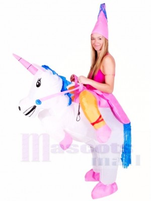 Carry Me Ride on Unicorn Inflatable Halloween Xmas Costumes for Adults