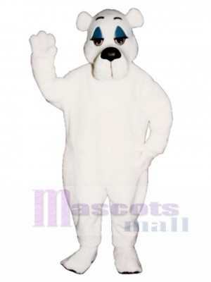 Comic Polar Bear Christmas Mascot Costume