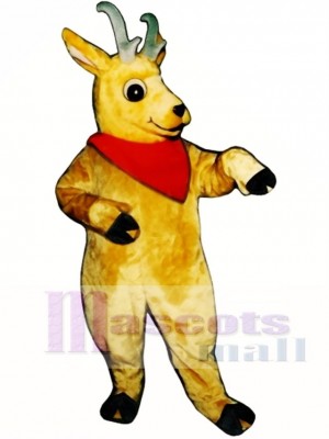 Cute Andy Antelope with Neckerchief Mascot Costume Animal