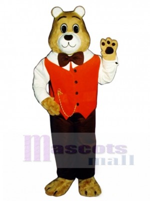 Cute Gentleman Bear Mascot Costume Animal 