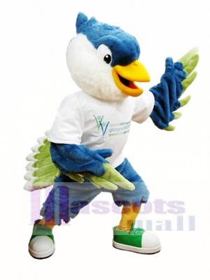 Royal Blue Head Bird Mascot Costumes Bird