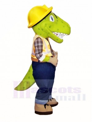 Green Male Dinosaur Mascot Costumes 