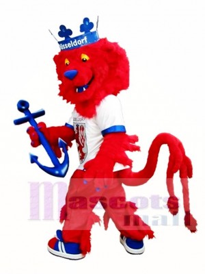 Cute Red Lion Mascot Costume King Lion Mascot Costumes Animal
