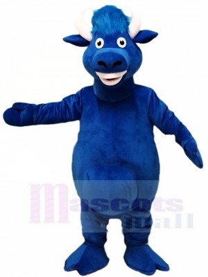 Cute Blue Bull Mascot Costumes Farm Animal
