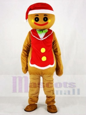 Red Hat Gingerbread Man Christmas Mascot Costumes People