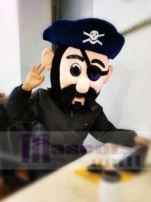 Captain Blythe Pirate Mascot Head ONLY in Navy Blue