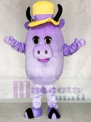 Madcap Purple Cow Mascot Costume Animal