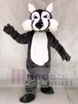 Cute Dark Gray Wolf Mascot Costumes Animal