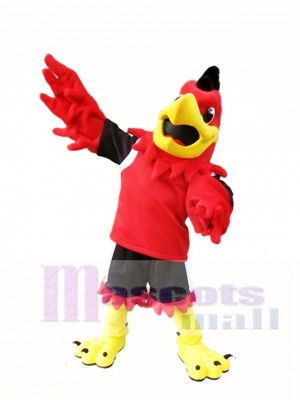 Red Hawk Mascot Costume Mo the Falcon Mascot Costu