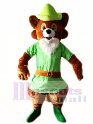 Cute Robin Hood Brown Fox Mascot Costumes 