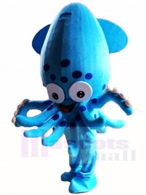 Blue Squid Fish Aquarium Mascot Costumes  