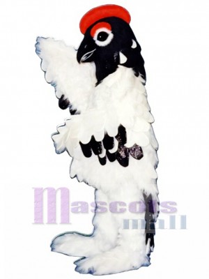 Cute Elegant Snow Bird Mascot Costume Bird