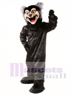 Cute Black Wolf Mascot Costume Animal 