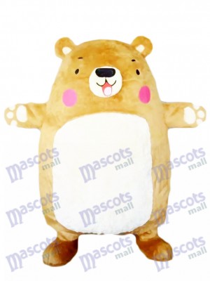 Adorable Big Bear Mascot Costume Tan Bear Animal 