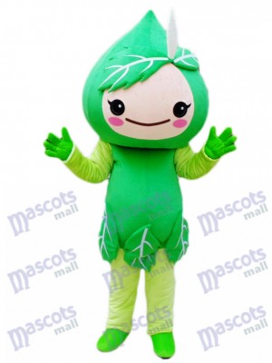 Green Leaves Mascot Costume Plant 