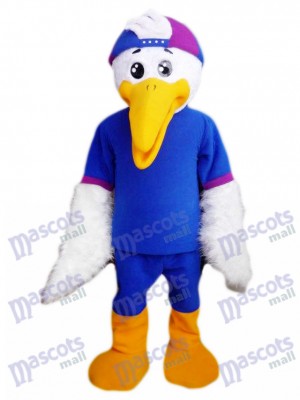 Bird in Blue Shirt Mascot Costume Animal 