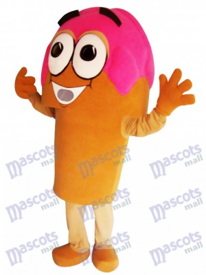 Yummy Pink Ice Cream Cone Mascot Costume