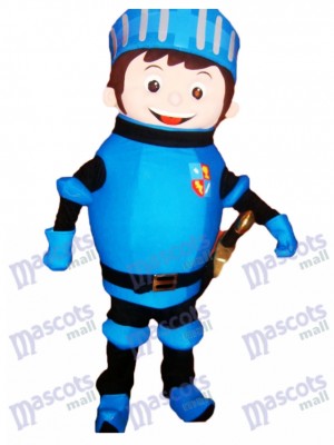 Blue Mike the Knight Mascot Costume People  