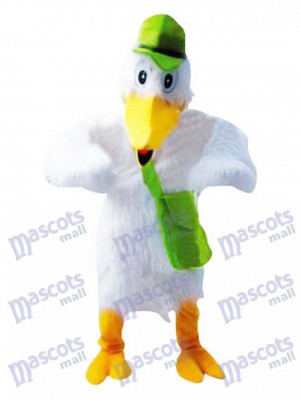 Stork White Bird Mascot Costume Animal