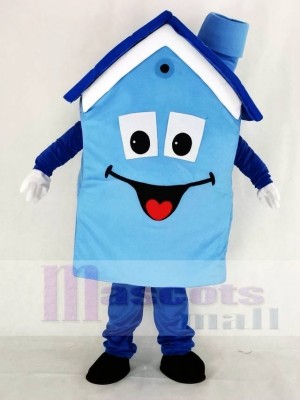 Realistic Blue House Mascot Costume School