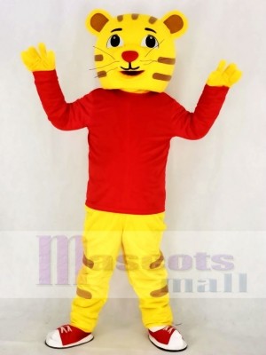 Cute Daniel Tiger in Red Mascot Costume School