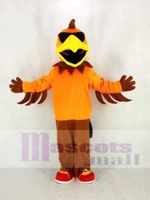 Cool Rock Chicken Rooster Mascot Costume Cartoon