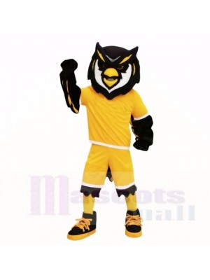 Sport Owl with Yellow Shirt Mascot Costumes Adult