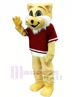 Happy Wildcat Mascot Costumes Cartoon	