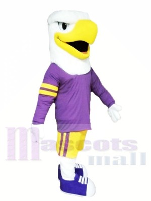 Eagle with Purple Suit Mascot Costumes Animal