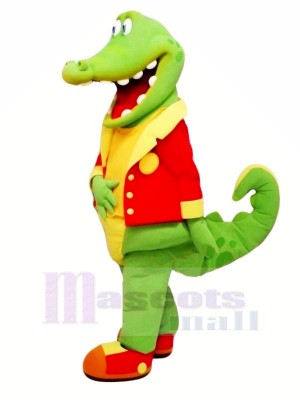 Happy Alligator in Red Mascot Costumes Cheap 