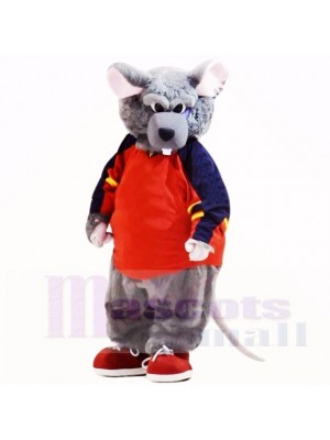 Sport Rat with Red Clothes Mascot Costumes Cartoon