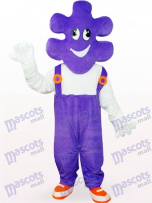 Purple Mr. Makeup Cartoon Adult Mascot Costume