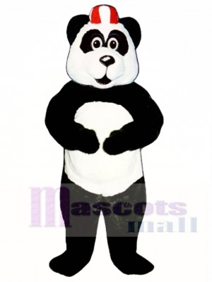 Peter Panda with Hat Mascot Costume
