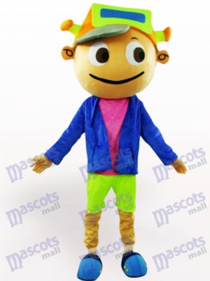 Cap Boy Adult Cartoon Mascot Costume
