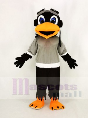 Skyhawk with Gray T-shirt Mascot Costume College	