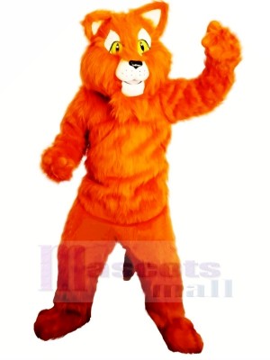 Orange Panther Mascot Costumes Adult